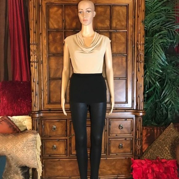 Kasper Colorblock Drape Front Sleeveless Top - Picture 3 of 10